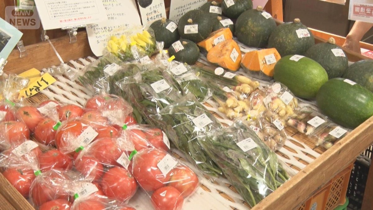 物価高で直売所人気、県外からも続々と　農業学校では学生が生産した作物を破格値で