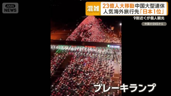 高速道路が大混雑