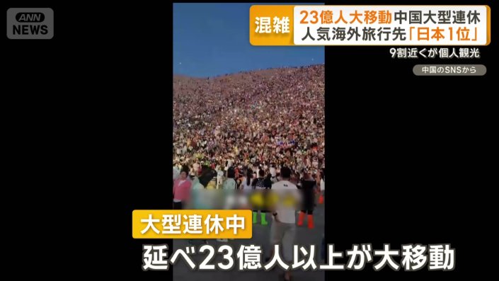 大型連休の幕が開けた中国