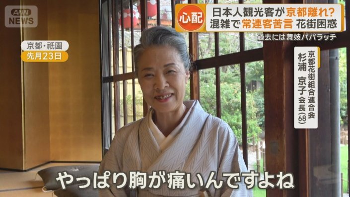 京都花街組合連合会　杉浦京子会長（68）