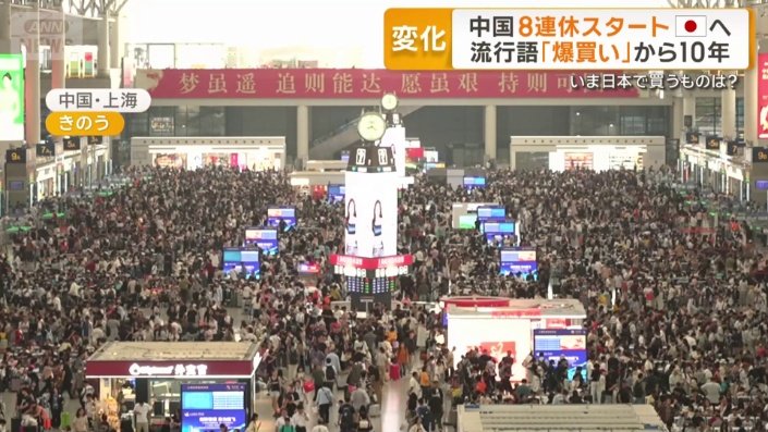 中国「国慶節」の大型連休