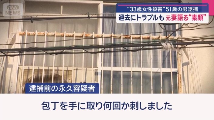 逮捕前の永久容疑者