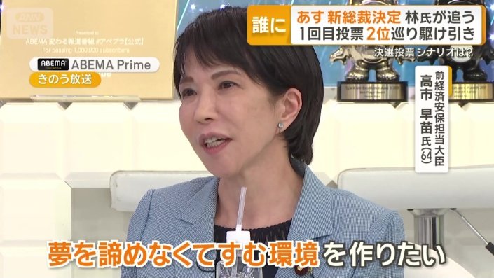 前経済安保担当大臣　高市早苗氏（64）