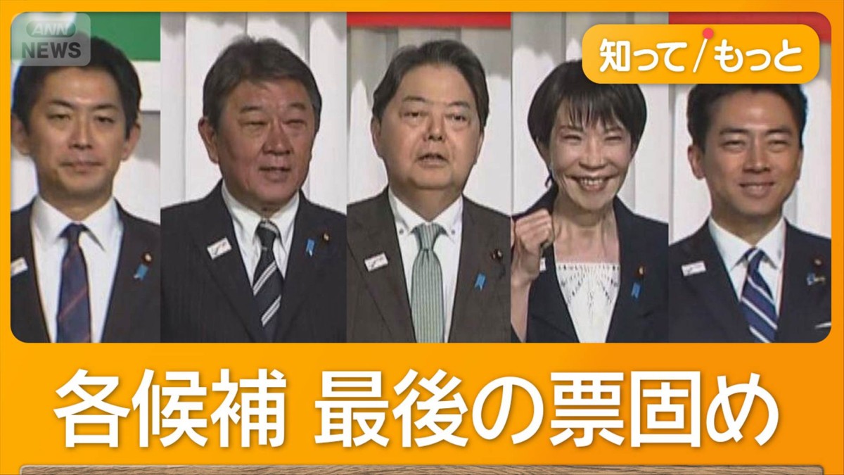 きょう自民党総裁選投開票　各候補が最後の票固めに　決選投票見据え他陣営に接触も