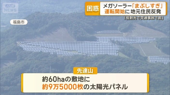 約9万5000枚の太陽光パネルが設置されている