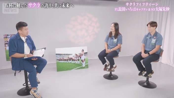 フランカー 長田(ながた)いろはキャプテンと司令塔・大塚朱紗(おおつか あやさ)　