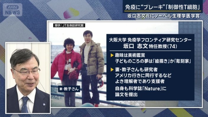 大阪大学特任教授　坂口志文氏
