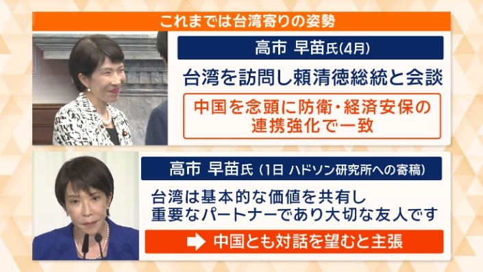 これまで台湾寄りの姿勢を見せてきた