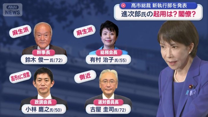 党4役の顔ぶれ