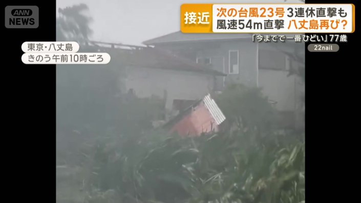 屋根が飛んでしまった家