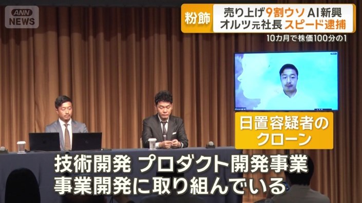 AIクローンが会社説明を行うパフォーマンスも披露