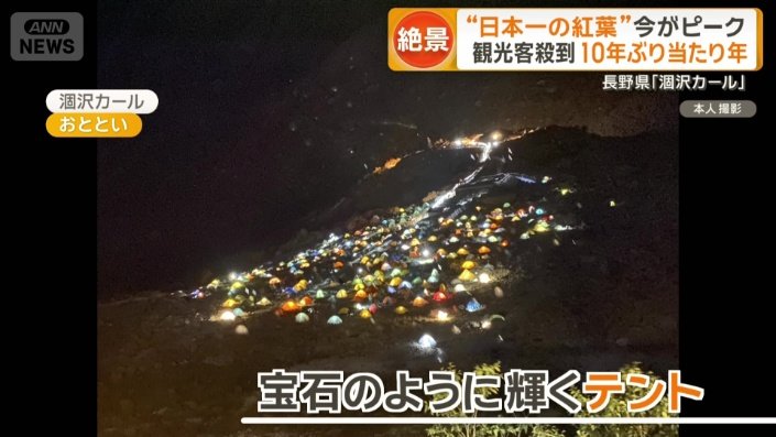 宝石のように輝くテント