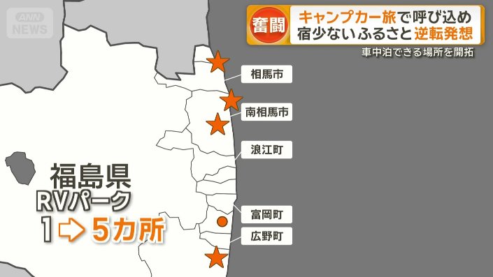 浜通りのRVパークは5施設に増加