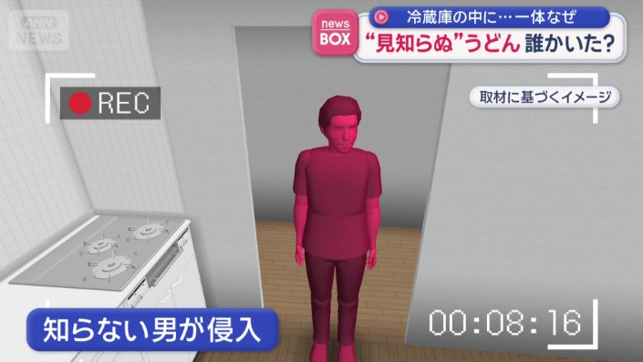 知らない男が侵入している様子が…