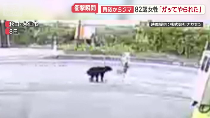 82歳の女性とクマ