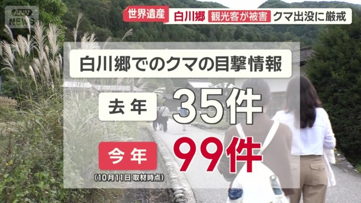 クマの目撃情報が今年はすでに99件