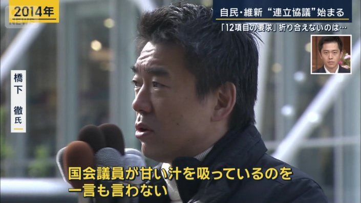 橋下徹氏（当時 維新の会代表）