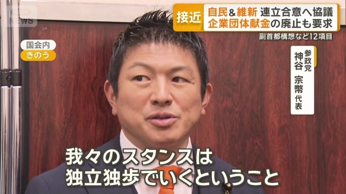 参政党　神谷宗幣代表