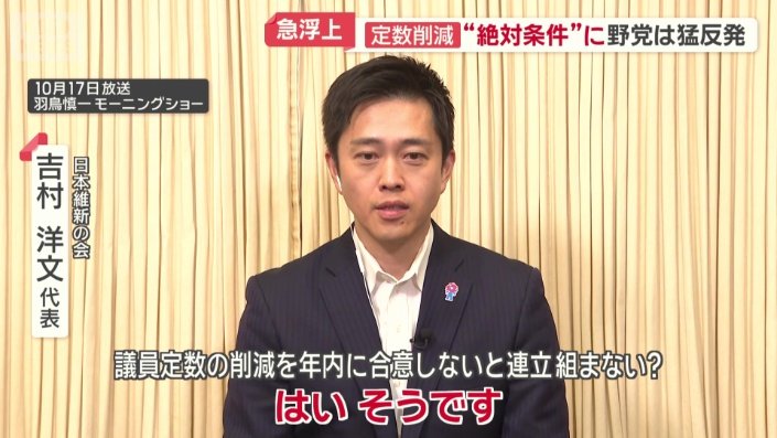日本維新の会　吉村洋文代表