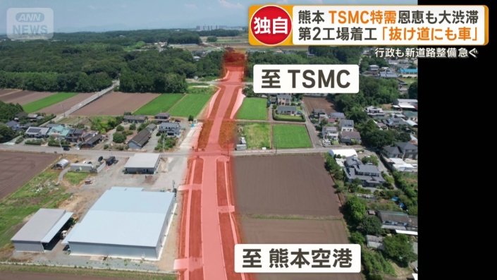 空港からTSMC周辺を直線的につなぐ