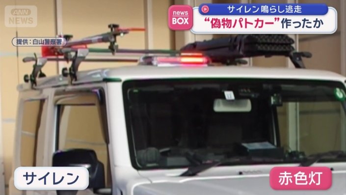 押収された“偽物のパトカー”