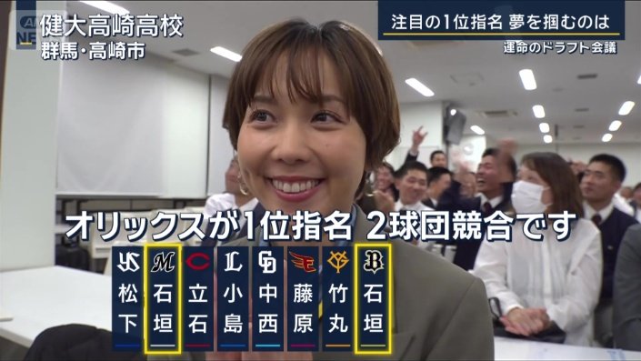 石垣投手に…