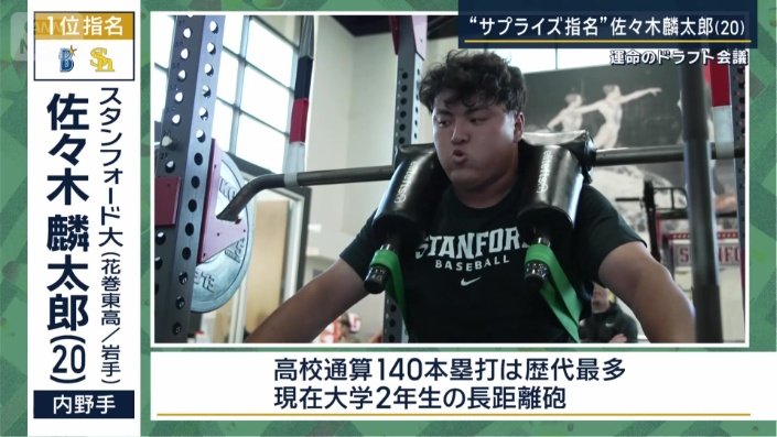 佐々木麟太郎選手