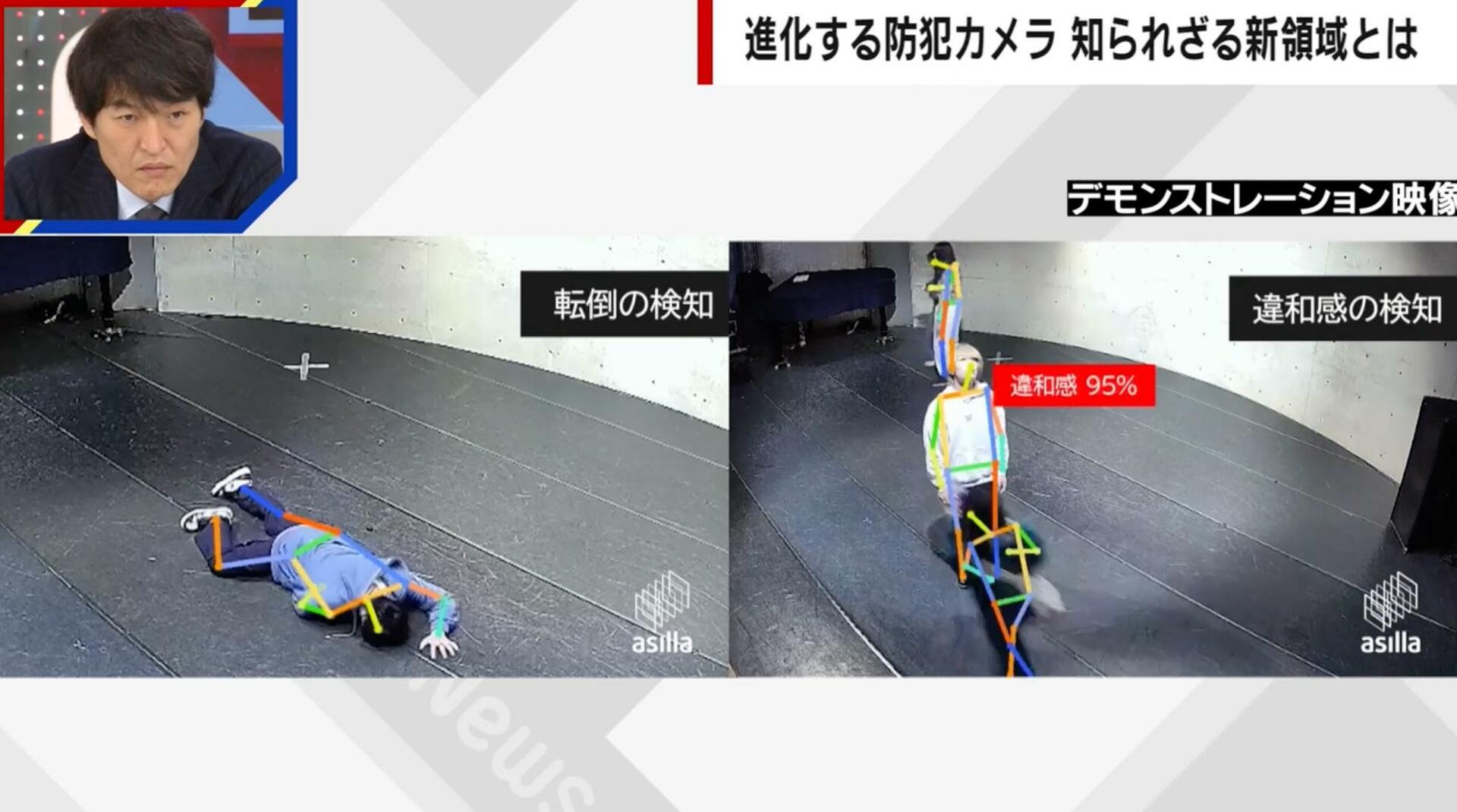 「違和感95パーセント」転倒や暴力、不審な動きをする人間を感知する防犯カメラが登場