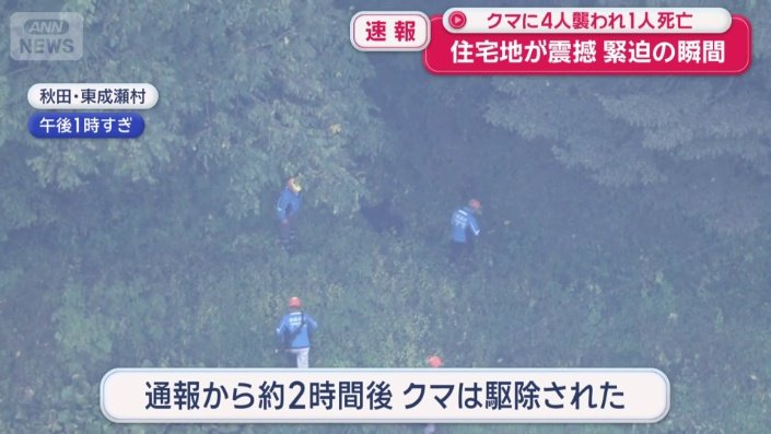 4人を襲ったとみられるクマを駆除