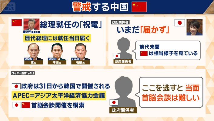 中国は、高市政権をかつてないほど警戒