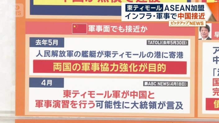 中国が軍事面でも接近か