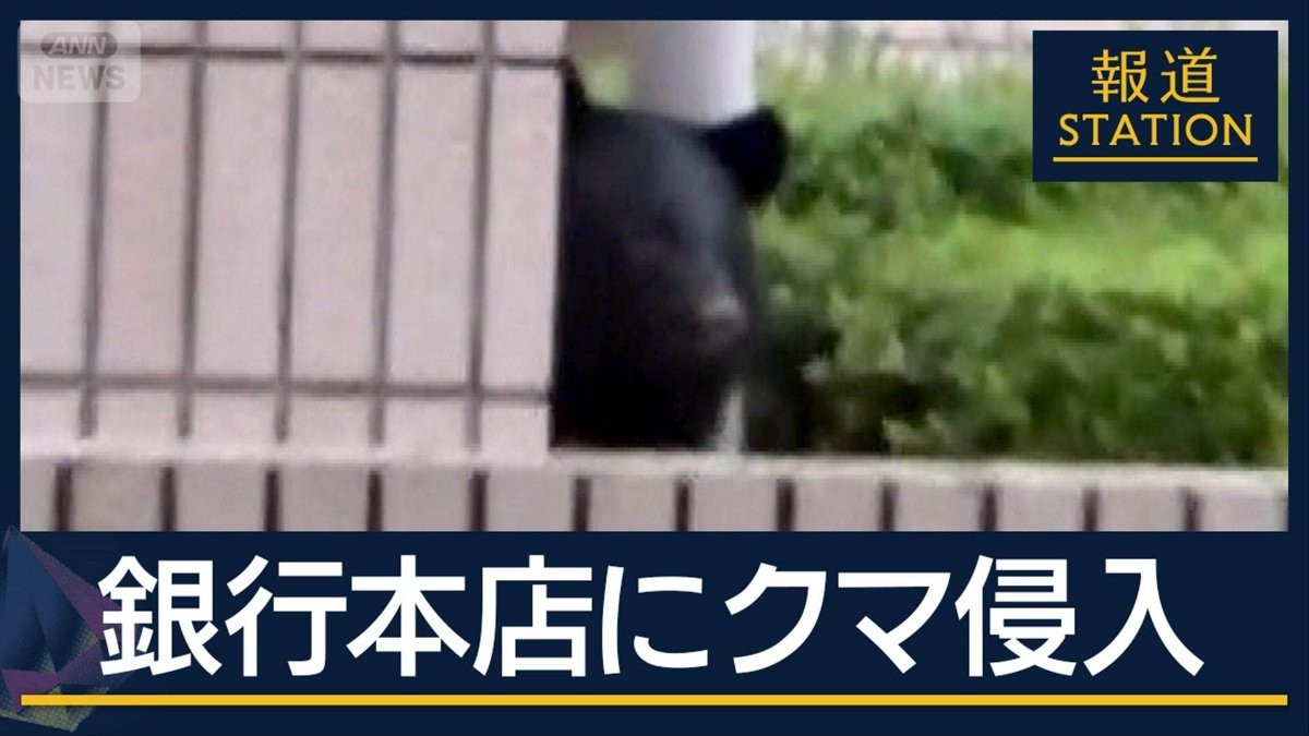 騒然…盛岡中心部の銀行にクマ　秋田県へ自衛隊派遣を調整　クマ捕獲・駆除の後方支援