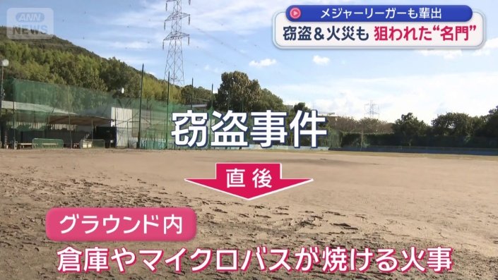 窃盗事件の直後に火災も