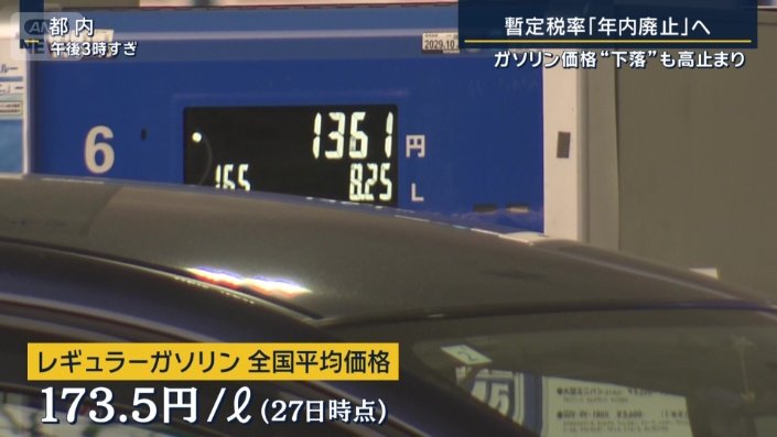 レギュラーガソリンの全国平均価格