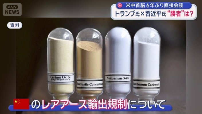 中国のレアアース輸出規制について