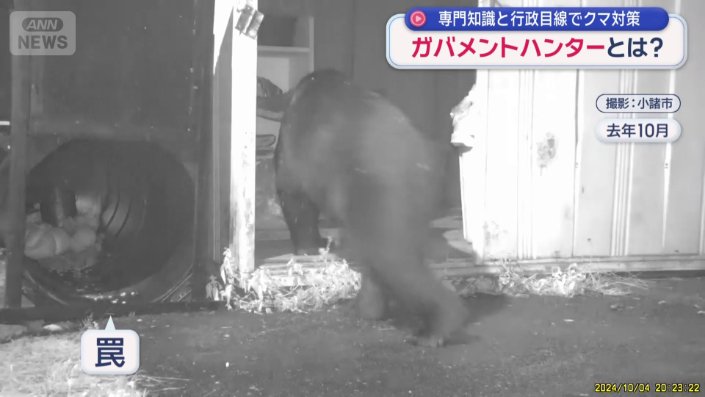 わなの中に入らず生ごみの保管倉庫へ