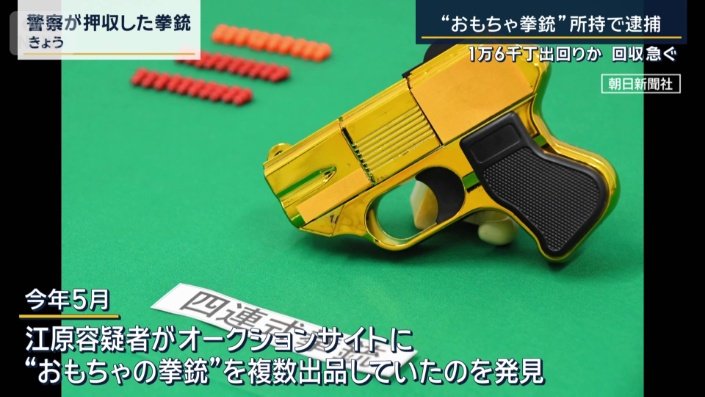 警察が押収した拳銃