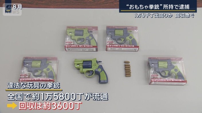 違法な玩具の拳銃