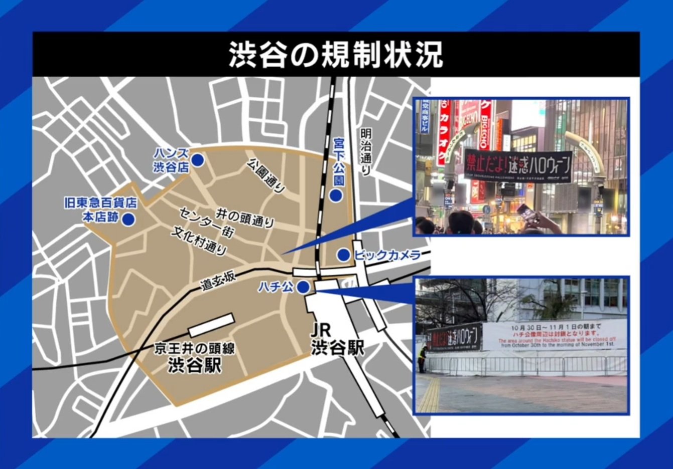 渋谷の規制状況