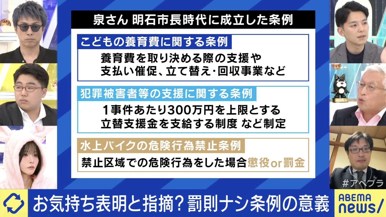 泉房穂市が明石市長時代に成立した条例
