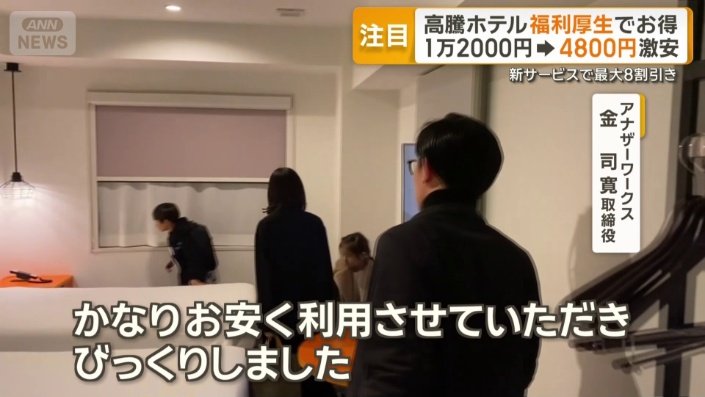 福利厚生サービスでホテルを利用した人