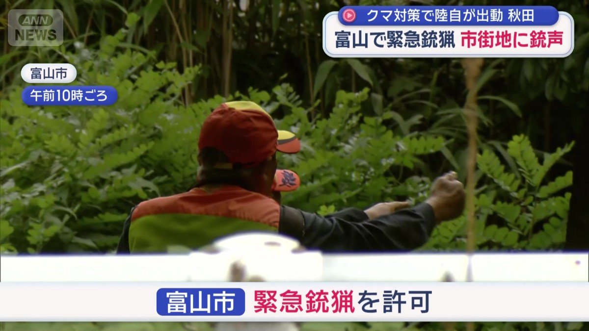 富山市は「緊急銃猟」を許可