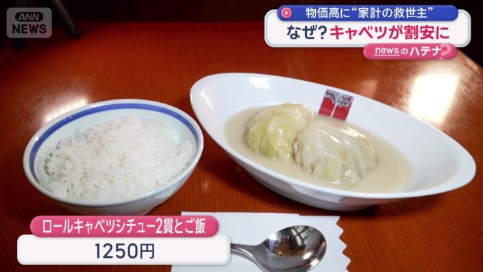 ロールキャベツシチュー2貫とご飯