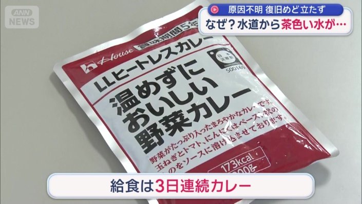 メニューは3日連続でカレーに