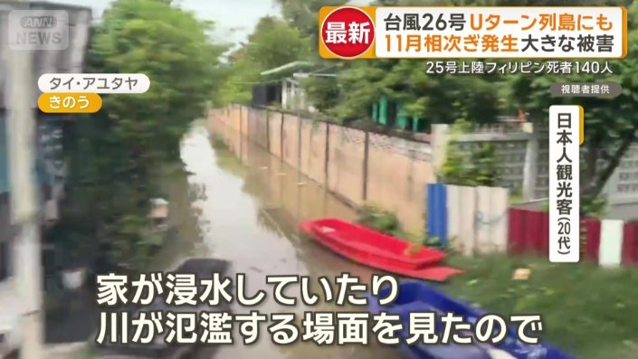 「アユタヤに洪水の跡のようなもの」