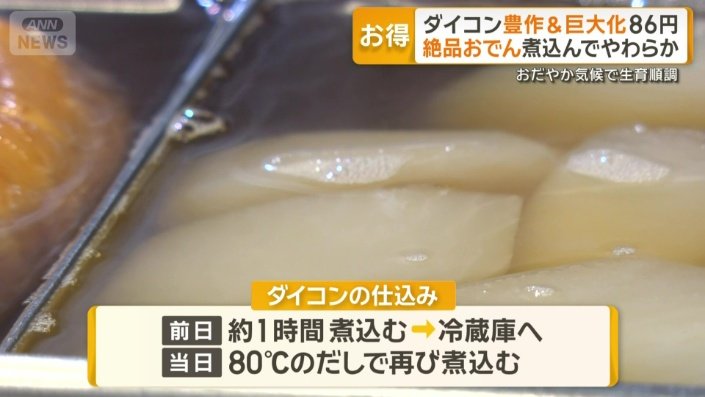 一晩冷蔵庫に寝かせたダイコン