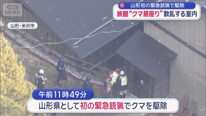 山形県としては初めてとなる「緊急銃猟」の駆除