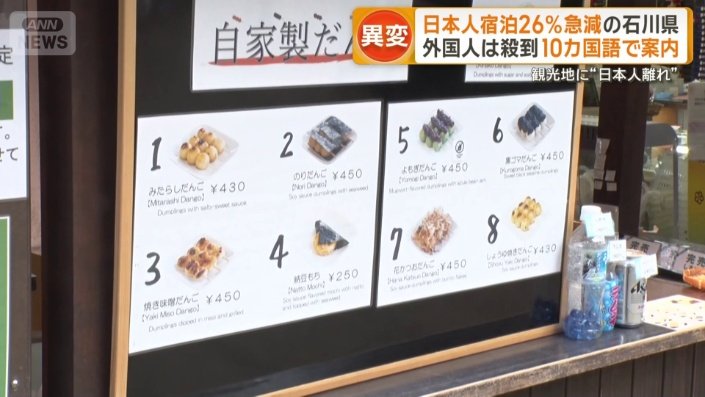 外国人観光客に向けたメニュー