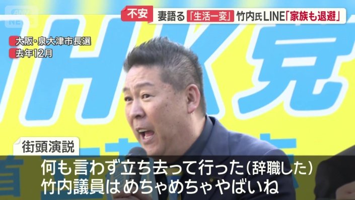 去年12月に出馬した大阪・泉大津市長選の街頭演説