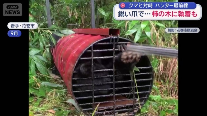 目の前にいるハンターを威嚇